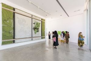 patricia kaersenhout, _Of Palimpsests and Erasures_ (2022). Exhibition view: Sharjah Biennial 15, Al Hamriyah Studios (7 February–11 June 2023). Courtesy Sharjah Art Foundation. Photo: Shanavas Jamaluddin.